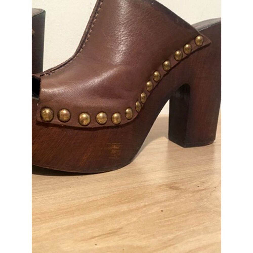 Charles David Platform Clogs – Brown Leather size 7 - Picture 4 of 8